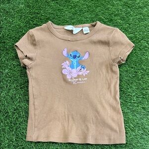 H&M Brown Kids Tee with Blue Character Print